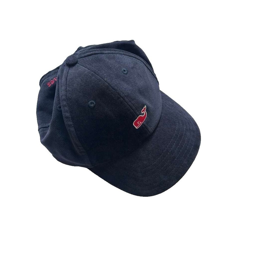 Vineyard Vines Velvet Baseball Cap Navy Blue Classic Adjustable Strap back